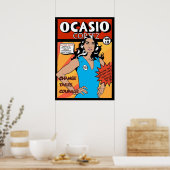 Poster Alexandria Ocasio Cortez Bande dessinée (Cuisine)