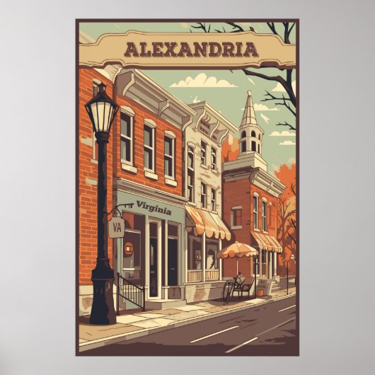 Poster Alexandria, Virginie, USA, Voyage (Devant)