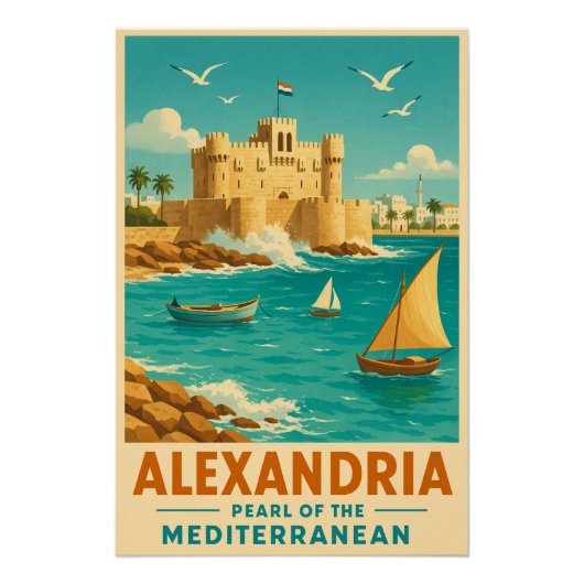 Poster Alexandrie - Perle de la Méditerranée (Devant)