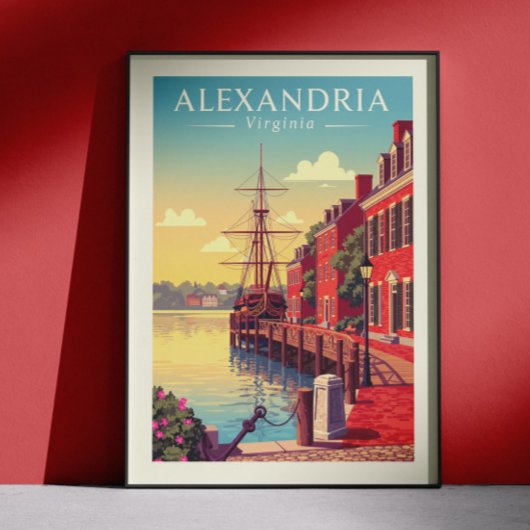 Poster Alexandrie Virginie vintage