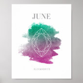 Poster Alexandrite Birthstone (Devant)