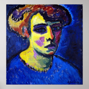 Poster Alexej von Jawlensky Frauenkopf (Chef d'une femme)