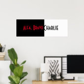 Poster Alfa, Bravo Charlie (Bureau à domicile)