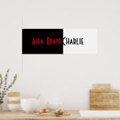 Poster Alfa, Bravo Charlie (Cuisine)