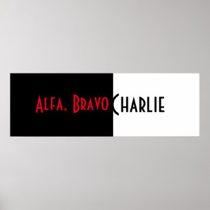 Poster Alfa, Bravo Charlie
