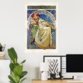 Poster Alfons Mucha 1911 Princezna Hyacinta (Bureau à domicile)