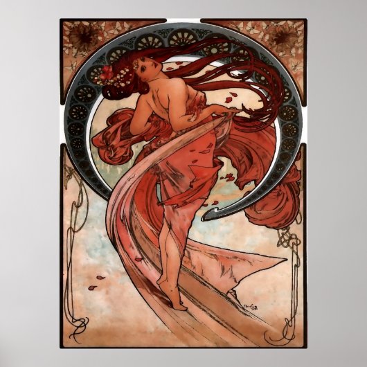 Poster Alfons Mucha Dance (Devant)