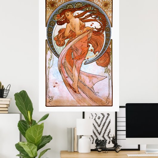 Poster Alfons Mucha : Danse (Bureau à domicile)