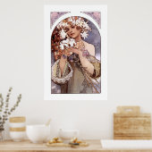 Poster Alfons Mucha : Fleur (Cuisine)