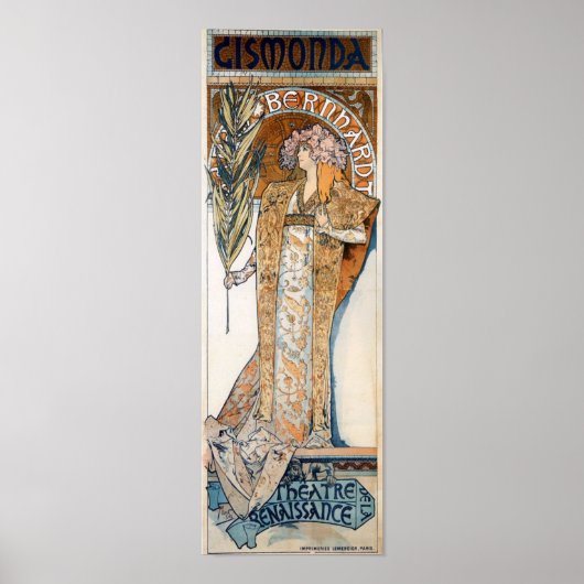 Poster Alfons Mucha Gismonda (Devant)