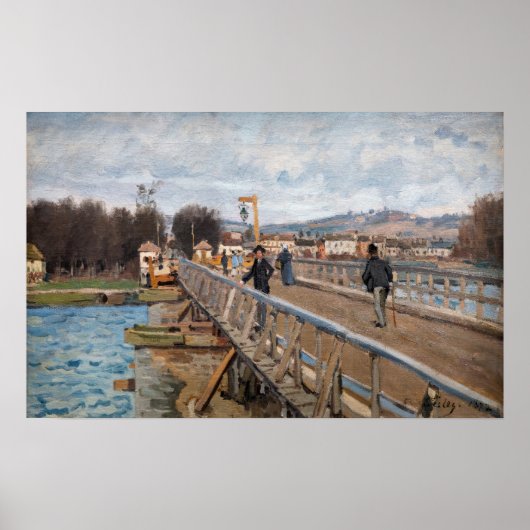 Poster Alfred Sisley - Footbridge à Argenteuil (Devant)