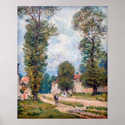 Poster Alfred Sisley - La route de Versailles (Devant)