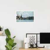 Poster Alfred Sisley | La Seine à Bougival (Bureau à domicile)