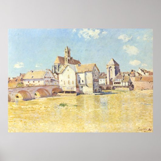 Poster Alfred Sisley Le pont à Moret le matin (Devant)