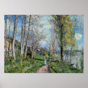 Poster Alfred Sisley - Les bords de Seine à By