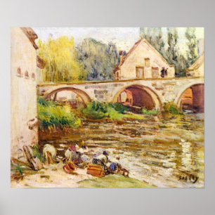 Poster Alfred Sisley - Les linges de Moret