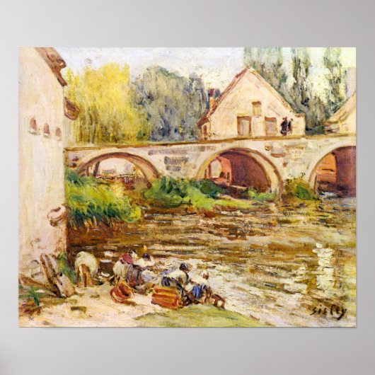 Poster Alfred Sisley - Les linges de Moret (Devant)