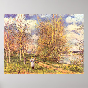 Poster Alfred Sisley Les Petits Prés au printemps