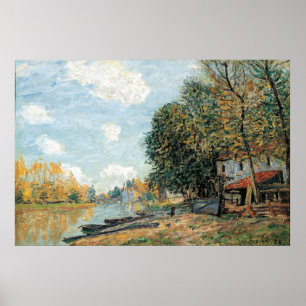 Poster Alfred Sisley Moret : Les rives du fleuve Loing