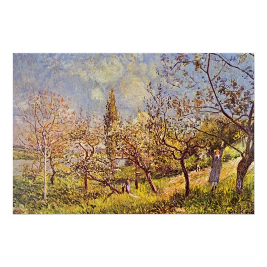 Poster Alfred Sisley Orchard au printemps (Devant)