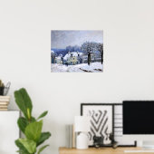Poster Alfred Sisley - Place Chenil à Marly, Effet de nei (Bureau à domicile)