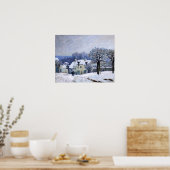 Poster Alfred Sisley - Place Chenil à Marly, Effet Neige (Cuisine)