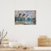 Poster Alfred Sisley - Régate à Molesey (Cuisine)