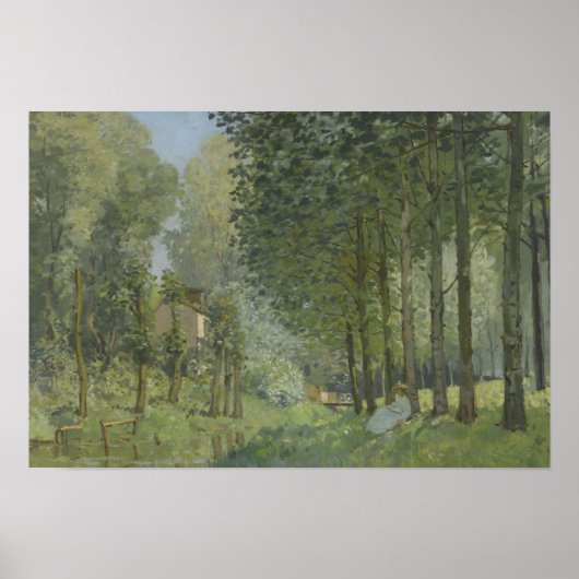 Poster Alfred Sisley - Reposez le long du ruisseau (Devant)
