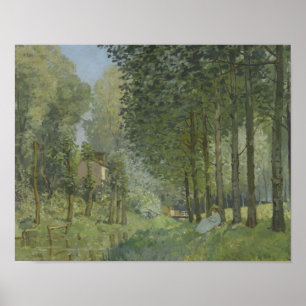 Poster Alfred Sisley - Reposez le long du ruisseau