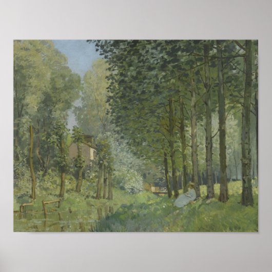 Poster Alfred Sisley - Reposez le long du ruisseau (Devant)