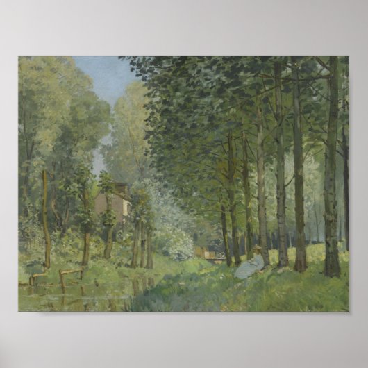 Poster Alfred Sisley - Reposez le long du ruisseau (Devant)