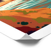 Poster Algarve, Portugal Surf Vintage (Coin)