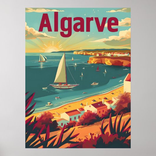 Poster Algarve Vintage (Devant)