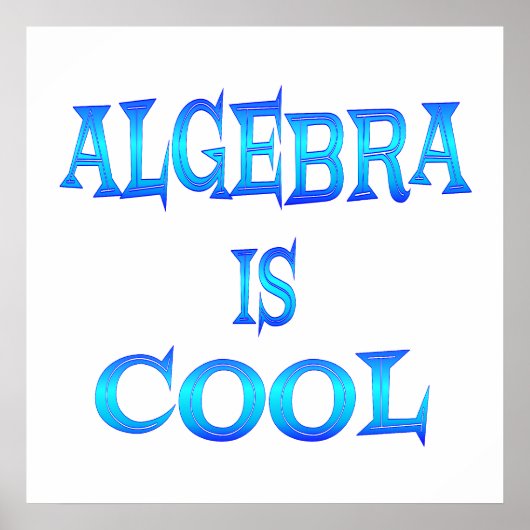 Poster Algebra est Cool - À partir de 11,80 $ (Devant)