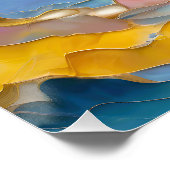 Poster "Algeciras" Vagues de sable rose bleu (Coin)