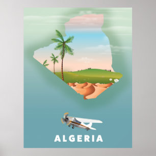 Poster Algérie Illustration de l'affiche de voyage.