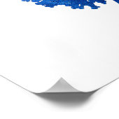 Poster Algues bleues #9 42x32 cm Décor côtier bleu (Coin)