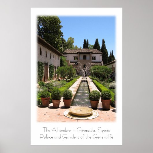 Poster Alhambra : Generalife (Devant)