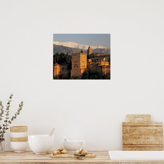 Poster Alhambra; Grenade; Andaslusia, Espagne, Sierra (Cuisine)