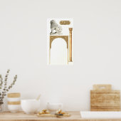 Poster Alhambra Grenade Espagne. Détails (Cuisine)