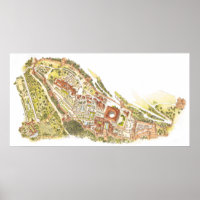 Alhambra Grenade Espagne. Vue aérienne