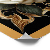 Poster Alhamdulillah arabe calligraphie islamique fleur (Coin)