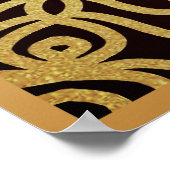 Poster Alhamdulillah arabe calligraphie islamique Gold Bl (Coin)