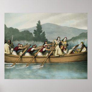 Poster Ali Pasha (1741-1822) de Janina, chasse sur le lac