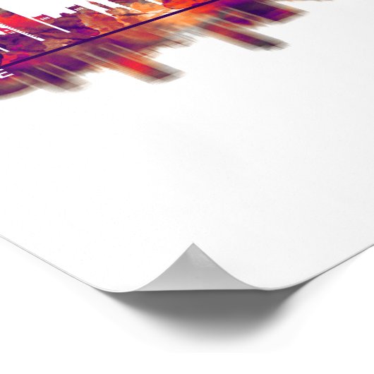 Poster Alicante Espagne Skyline (Coin)