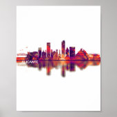 Poster Alicante Espagne Skyline (Devant)