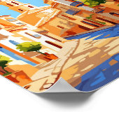 Poster Alicante Espagne Vintage voyage d'art (Coin)