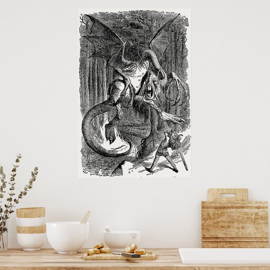 Poster Alice à travers le miroir - Le Jabberwocky (Cuisine)