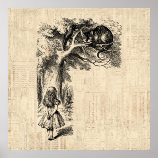 Poster Alice à Wonderland Alice and the Cheshire Cat