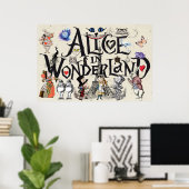 Poster Alice au pays des merveilles 1865 (Bureau à domicile)